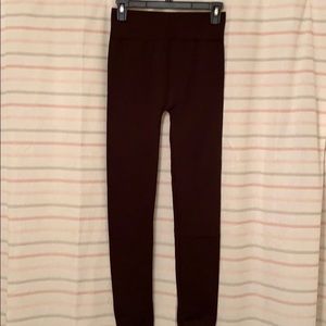 Brown fleece leggings